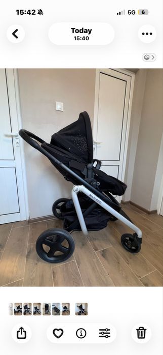 Комбинирана бебешка количка Maxi Cosi Lila Nomad Black и MaxiCosi Jade
