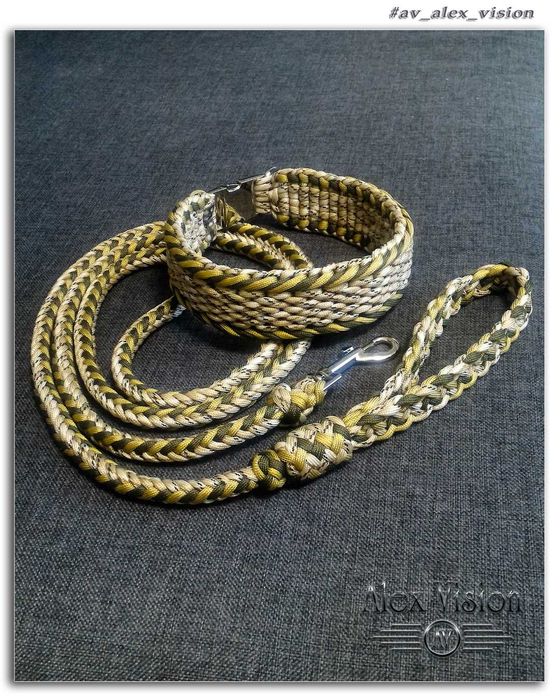 Ошейник и поводок из паракорда