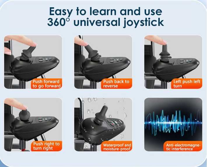 Scaun cu rotile electric înclinabil pentru persoane cu dizabilități