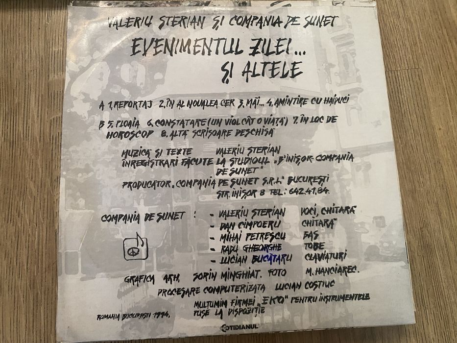 Disc Vinil nou, stere NM, Valeriu Stetian - Evenimentul zilei…