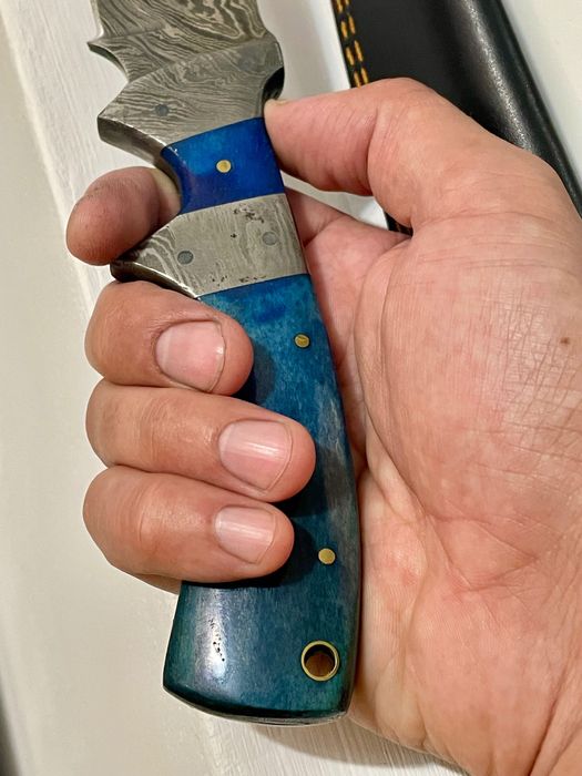 Нож от много слоеве метал Дамаск / Мокуме Гане