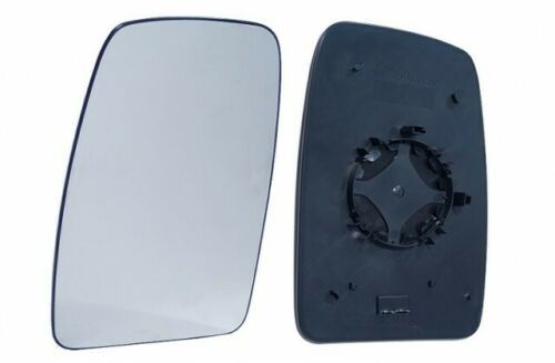 Geam oglinda exterioara cu suport fixare Opel Movano, 01.2021, Renault Master, 01.2019, Master 05.20, Nissan Nv400, 11.20, Stanga, geam convex;