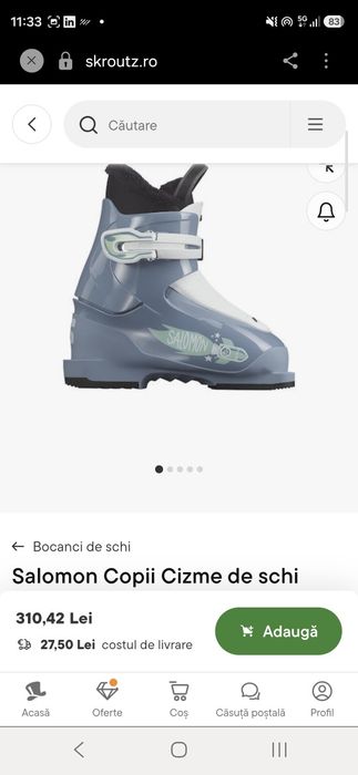 Clapari copii (unisex) noi albastru/mov, marime 17 (marime EU 27-28)