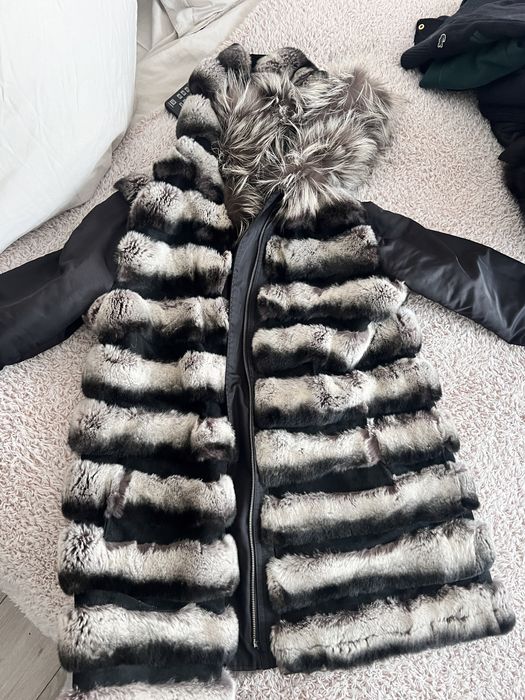 Geaca canadiana cu blana de chinchilla