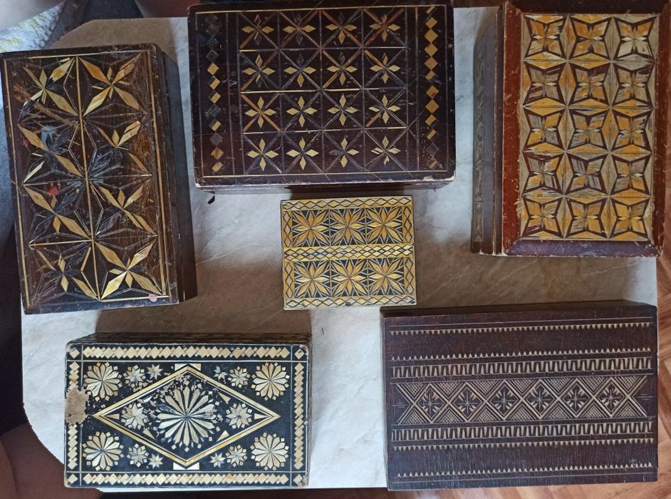 Набор шкатулок из дерева 6 штук