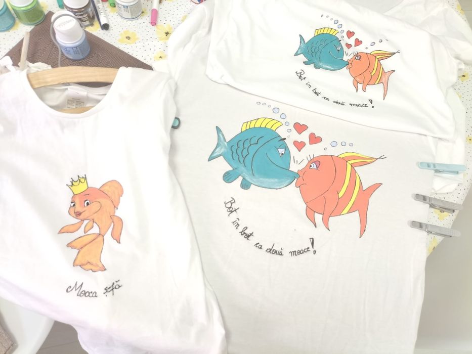 Tricouri personalizate pictate manual