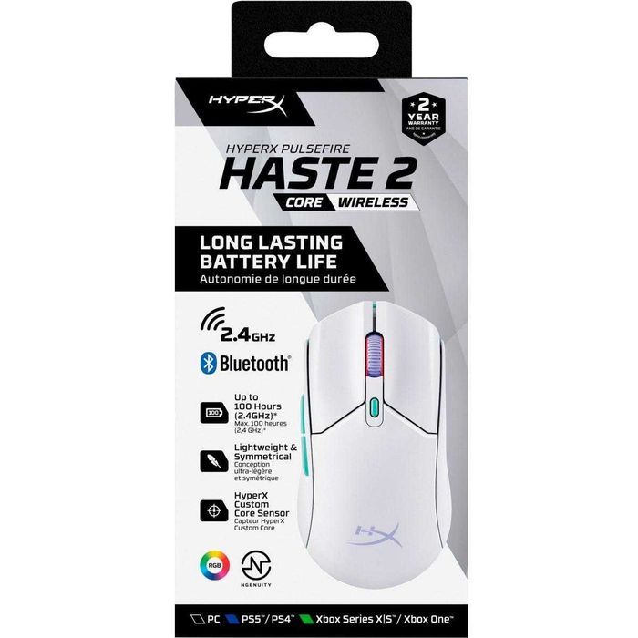 Mouse Gaming Wireless HYPERX Pulsefire Haste 2 Core 12000 dpi alb, negru Sigilat Nou