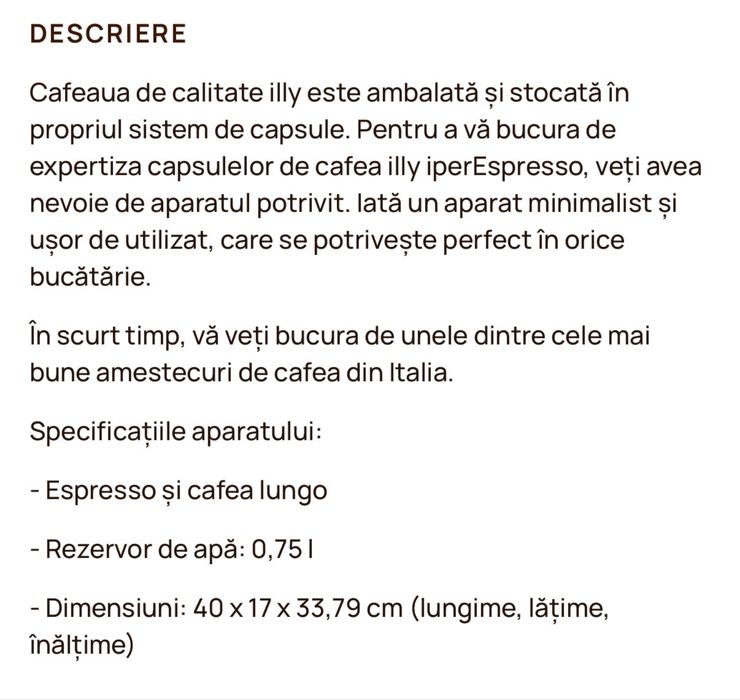 Vand espresor Illy
