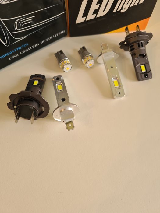 Set leduri slim H7+H1+T10 w5w fără adaptoare