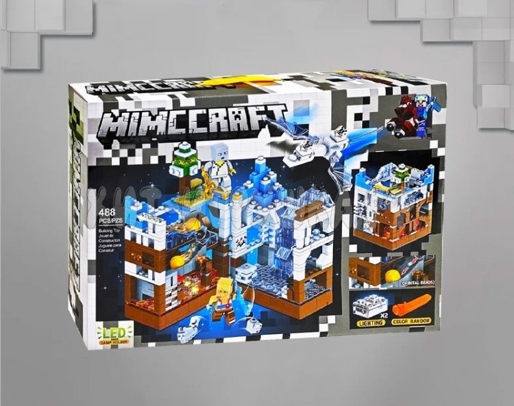 Конструктор Minecraft 488 части със светещи елементи и дракон