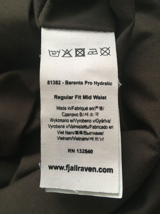 Vind pantaloni Fjllraven Barent Pro Hidratic mar.54.Cu G1000.Stare Fb