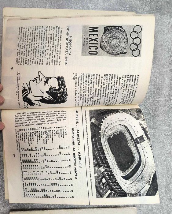 Футболна преглед на 1968 и книга за ЗМС Тодор Диев