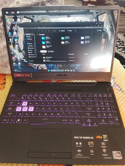 Laptop Gaming ASUS TUF Gaming A15 – Ryzen 7, 144Hz, iluminare RGB