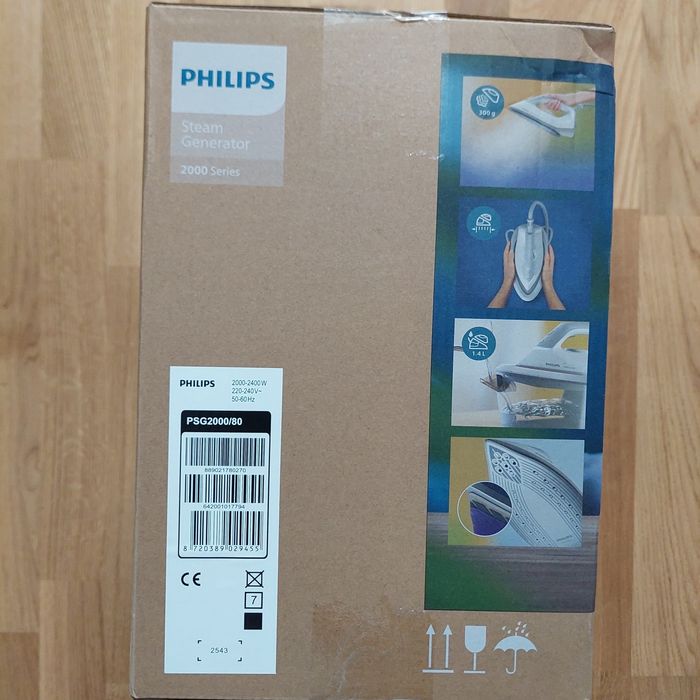 Statie de calcat cu abur Philips seria 2000 PSG2000/20, 2400 W, 6 bari, jet de abur 110 g/min, Talpa ceramica