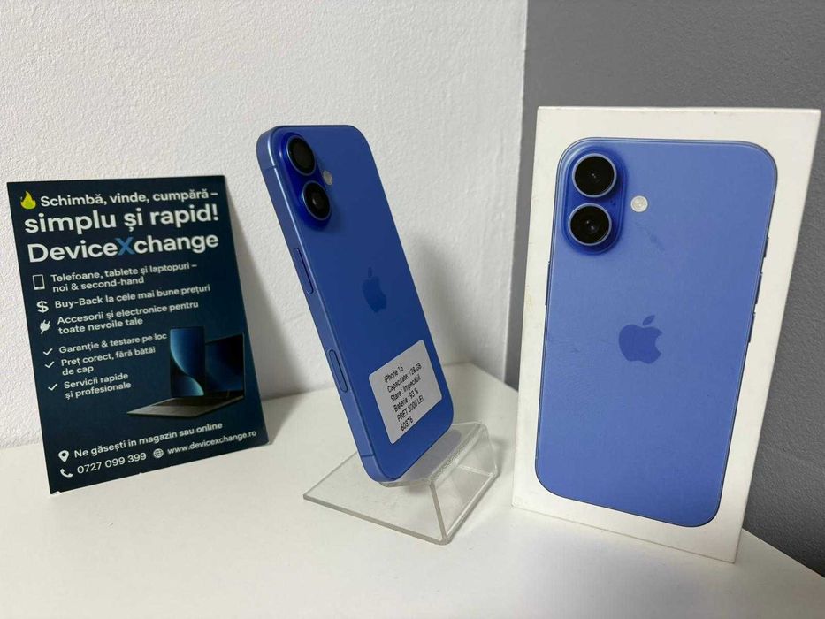 iPhone 16 Blue 128 GB 93% Sh * Garantie *Buy Back * deviceXchange