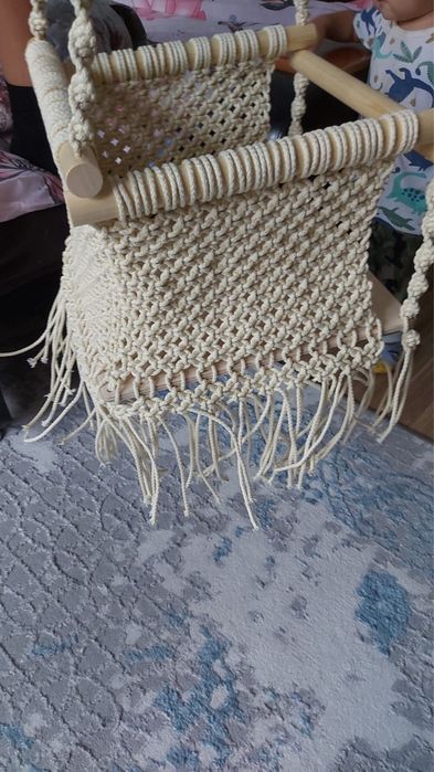 Десткая качеля по технике макраме