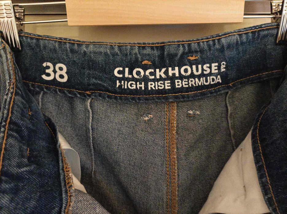 Pantaloni scurti jeans C&A, mar 38, albastri