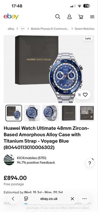 Smartwatch Huawei Watch Ultimate 1 marime 48mm