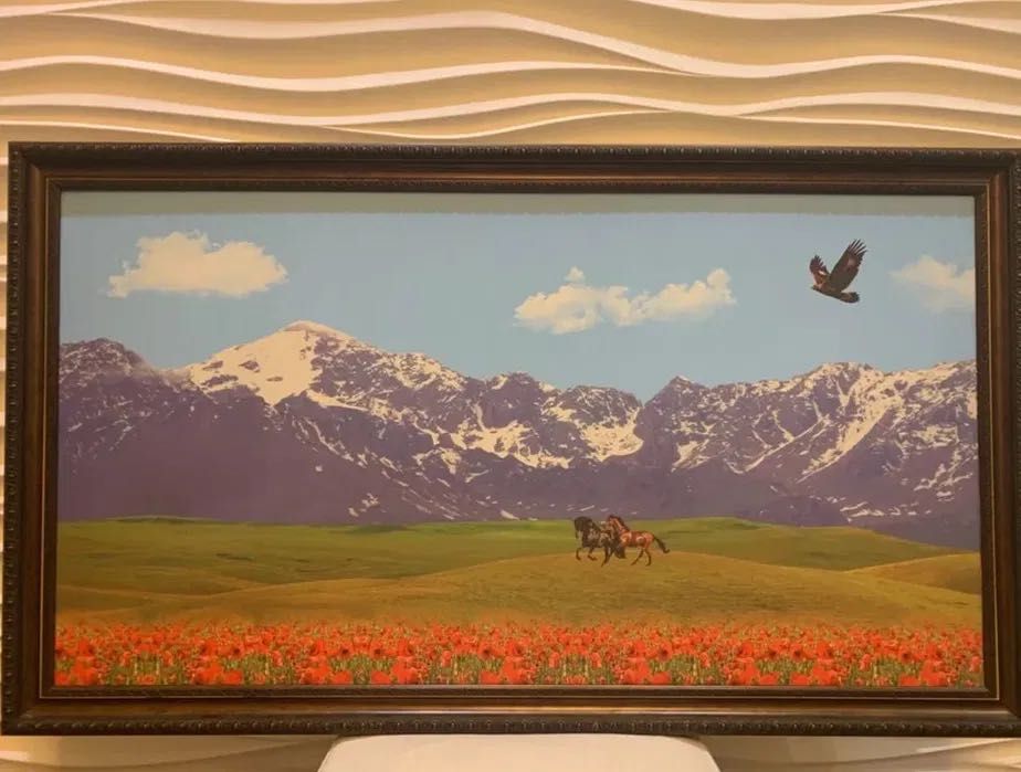 Картина в раме -пейзаж