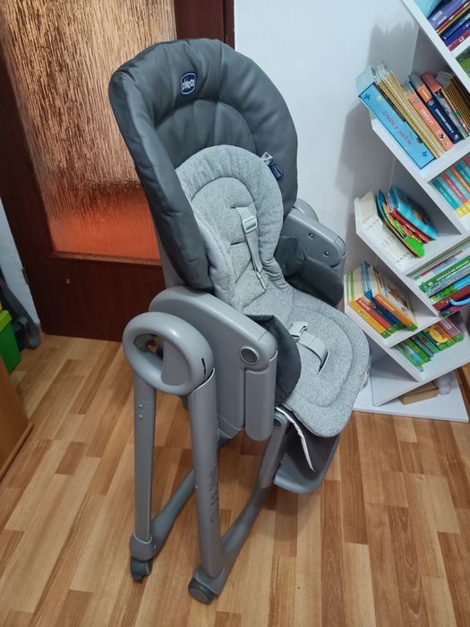 Scaun de masa CHICCO Polly Magic Relax Dove Grey, 0 luni - 3 ani, gri