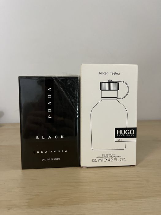 Рядък Prada Luna Rossa Black 100ml + ПОДАРЪК Hugo Boss 125ml