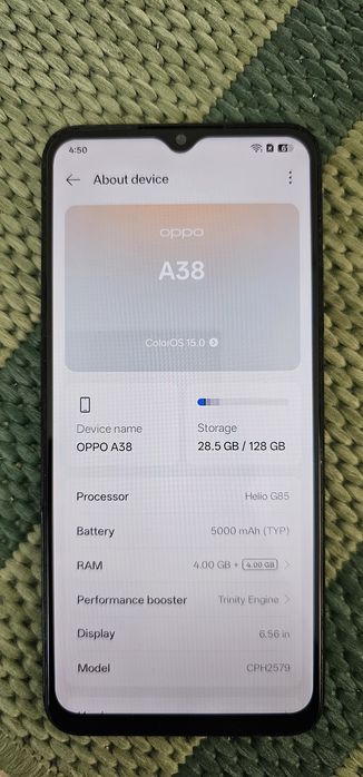 Oppo a38 4gb ram