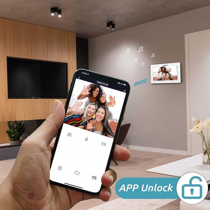 TMEZON 4-жична видеодомофонна система с тъчскрийн монитор