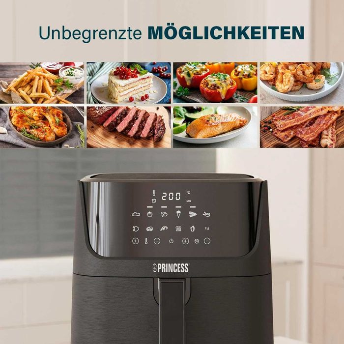 Фритюрник с горещ въздух Princess Digital Hot Air Fryer 6.5L (182061)