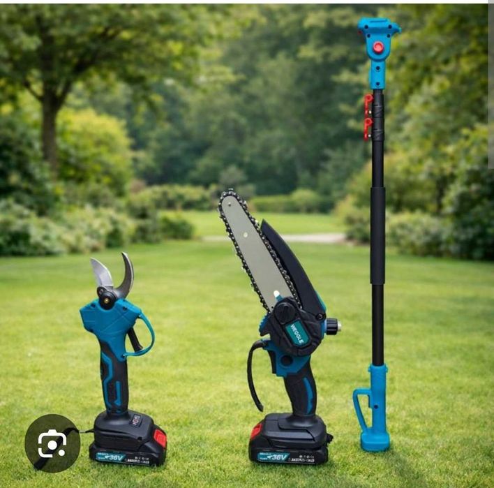 3в1 акумулаторна резачка, ножица и телескопичен  прът 36v