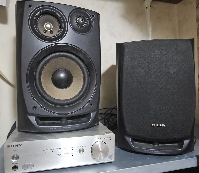 Sony UDA-1 Hi-Res USB DAC Amplifier + Boxe Aiwa 3 Way Bass Reflex