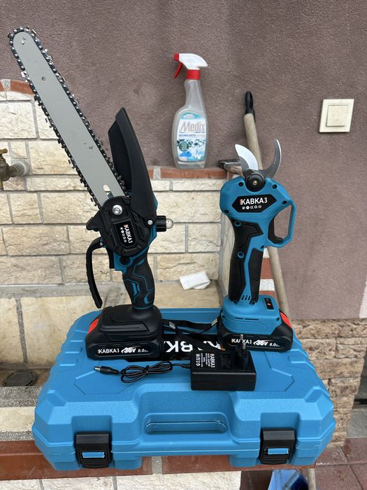 Акумулаторна лозарска ножица + резачка 2в1 36V,8Ah КАВКАЗ