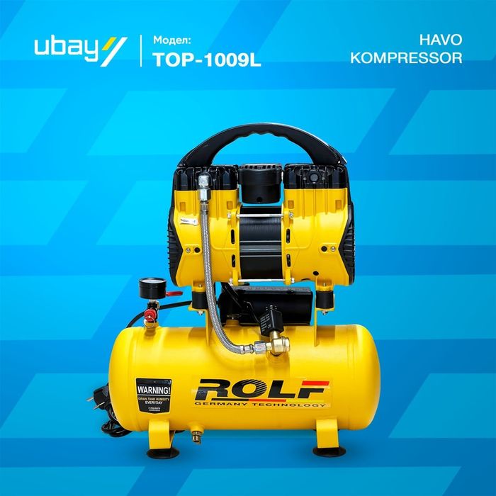 Кампрессор безшумний 8 лт 8 бар 75 л/мин.