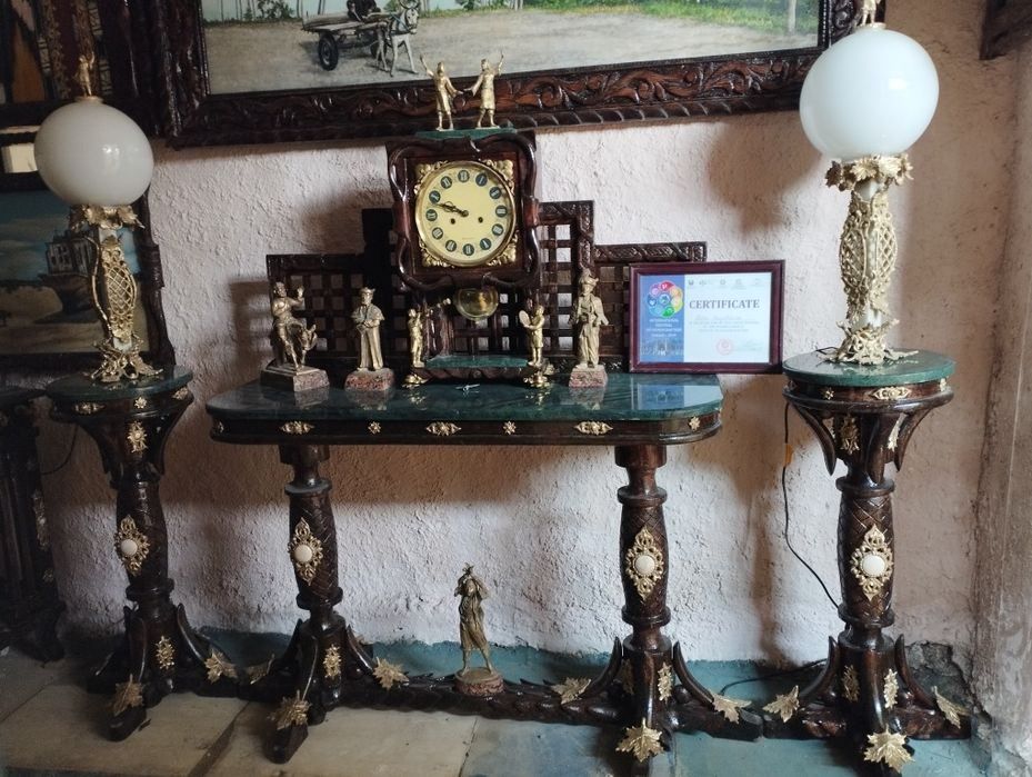 Мебель антиквариат бронза дерево резьба