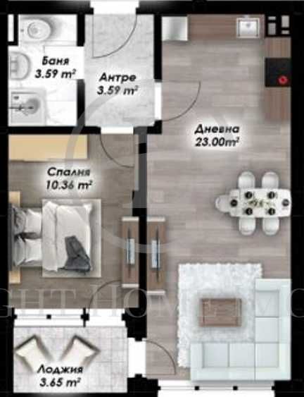 Продава се Двустаен апартамент в Пловдив, Остромила - 61 кв.м за 690 €/кв.м - Снимка #5