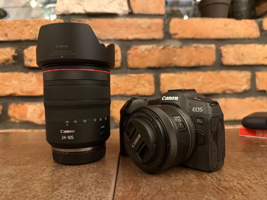 Canon R8 + 50mm si Obiectiv Canon RF 24-105mm f/4 L IS USM