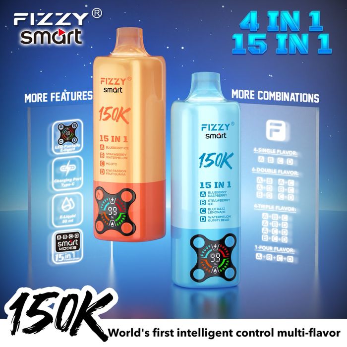 Vape 150k/150,000 15 in 1 reincarcabil special schimbi aroma din buton