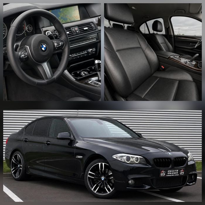 Vand BMW Seria 5 F10 2.0D inmatriculata RO automata M Pachet interior full piele negru impecabila rate leasing finantare urgent tva inclus deductibil