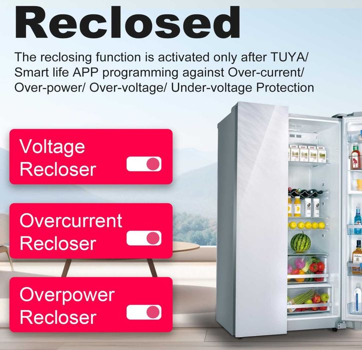 Contor Wifi inteligent, 1P+N AC90-240V 1-50A