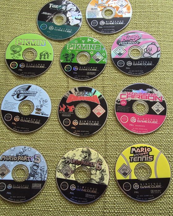 Lot Jocuri Nintendo GameCube Pokemon Mario Pikmin Kirby Mario Party Game Gra Cub Tennis