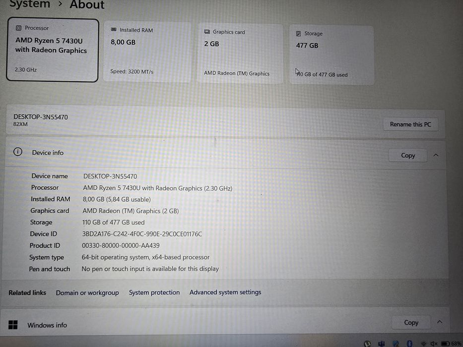 Laptop Lenovo Amd Ryzen 5-in Garantie