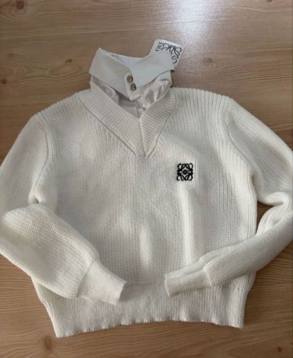 Pulover loewe alb