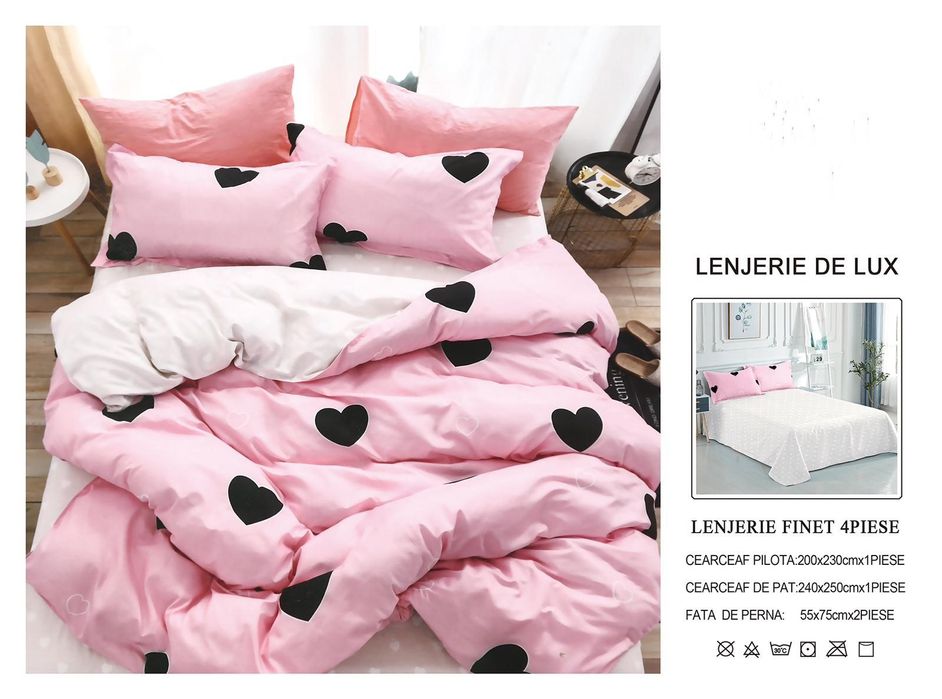 Lenjerii finet satinat 4 piese