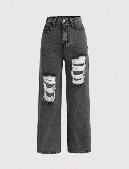 Сиви дънки за момиче