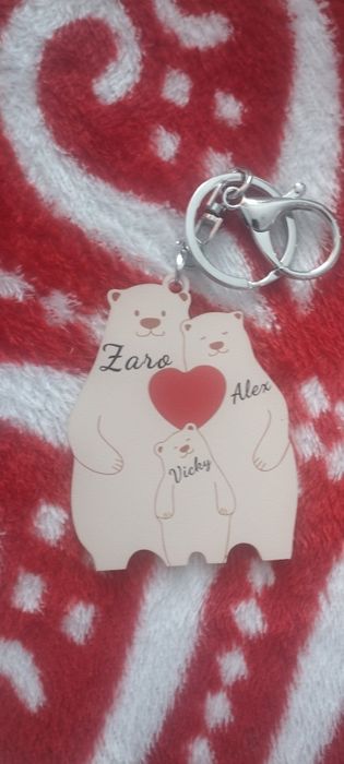 Ключодържател с мечета и вашите имена