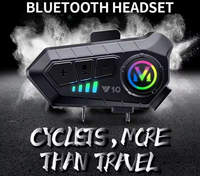 Intercom Moto Bluetooth 5.3 V10 Universal pentru Cască - Sistem Comunicare Moto, Noise Cancelling, IPX6