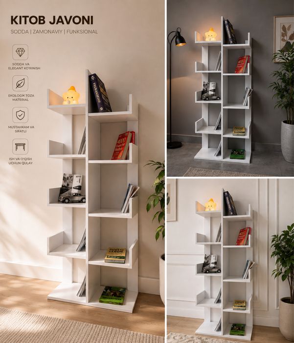 Kitob javoni  книжная полка откритий полка