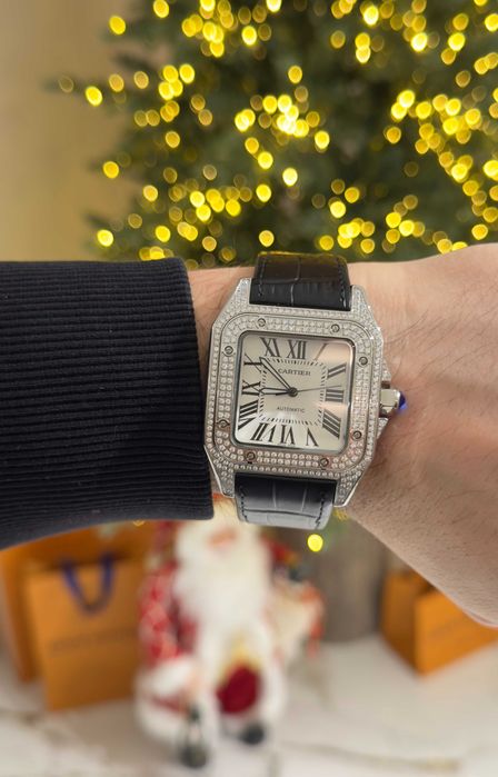 cartier santos 100 icedout