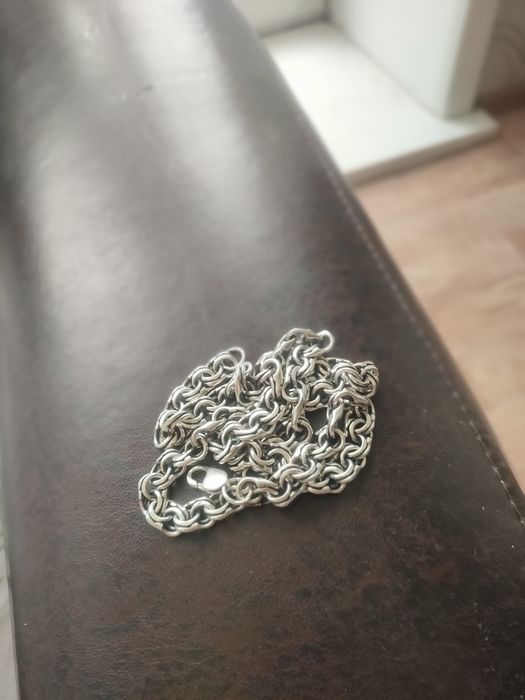 Серебряная цепь с браслетом