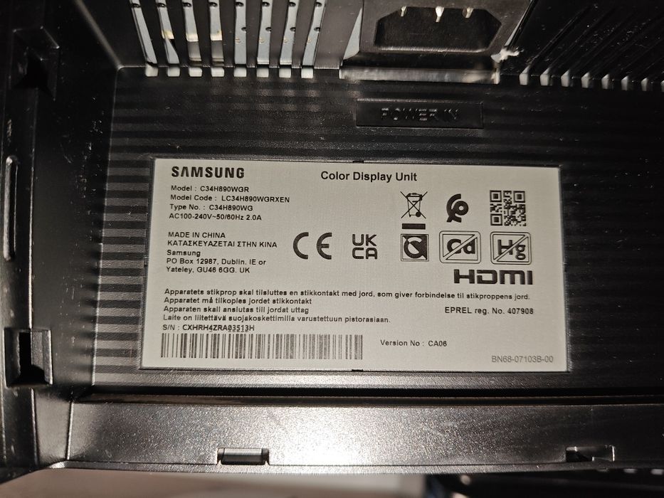 Monitor Samsung C34H890WGR 86,4 cm 34 inch
