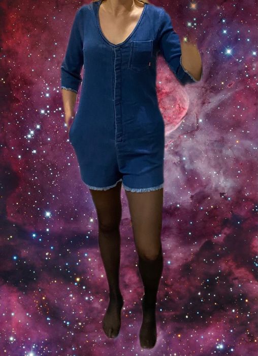 Дамски дънков гащиризон Pause jeans